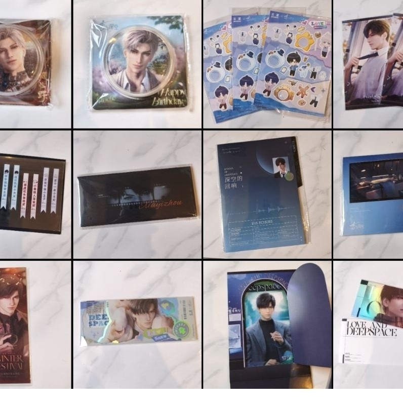 Love and Deepspace Official Merchandise | LADS Badge, Postcard, Photocard, Laser Ticker Sylus Zayne 