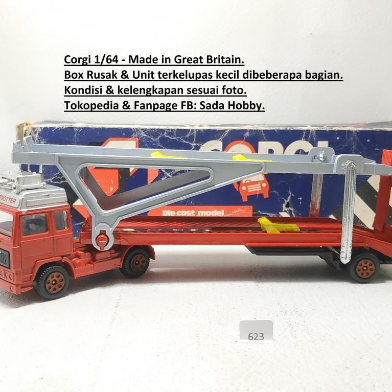 Vintage Corgi Juniors Volvo Car Transporter Truck 1/64