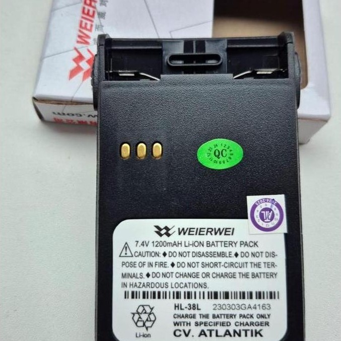 TERLARIS BATERAI HT TORIPHONE TP 998DLX MODEL HL 38L WALKIE TALKIE