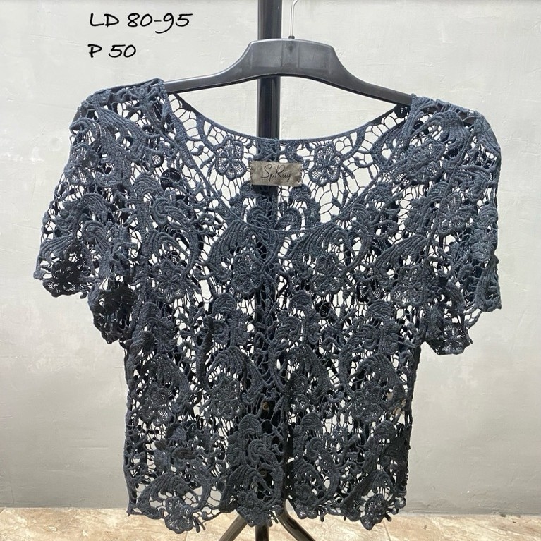 BAJU RAJUT WANITA / RAJUT JARING / LENGAN PENDEK