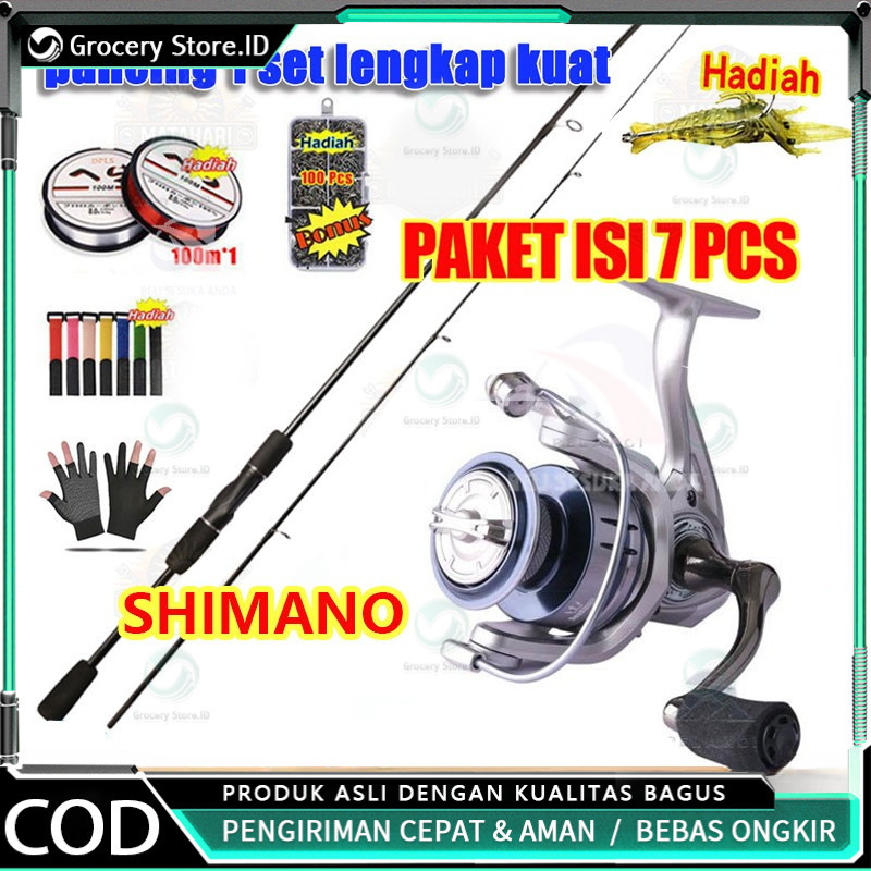 SHIMANO REEL PANCING POWER HANDLE ONE WAY SEAKINGS TURBO 12+1BB MAX DRAG 17KG / pancing 1 set lengka