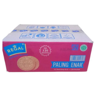 Regal Marie Biskuit - 1 Karton 120 Sachet, Manis Ringan, Renyah, Aroma Susu