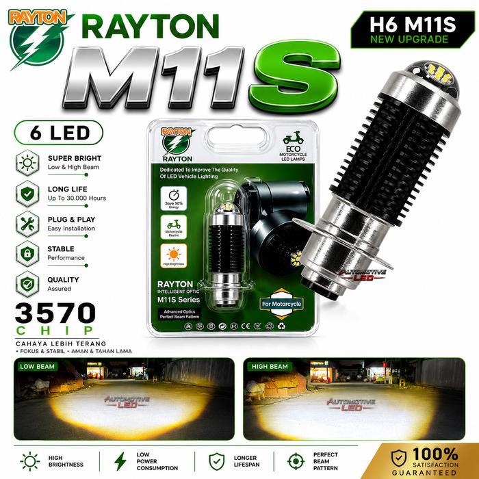 ORIGINAL RTD RAYTON LAMPU UTAMA H6 LASER M11S H6 LASER 2 WARNA AC DC - H6 M11S RTD RAYTON