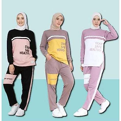 Promo Setelan Olahraga Wanita Jumbo Muslimah Baju Olahraga Senam