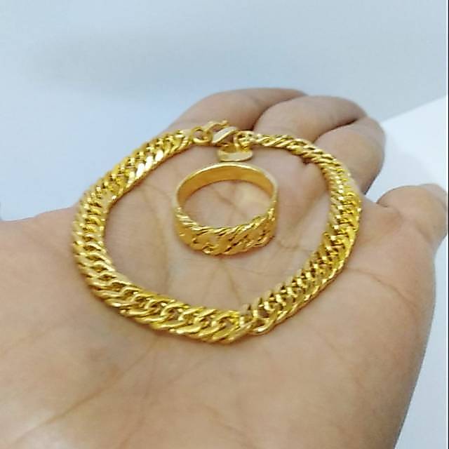XupingSumbayak. Gelang+cincin lapis mas penang/Golden gold 24k