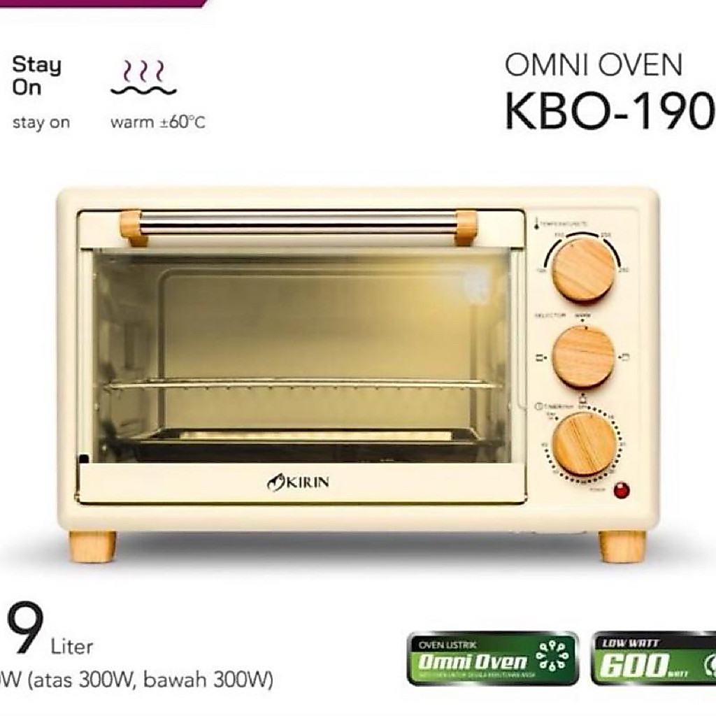 OVEN KIRIN KBO 190 LW LOW WATT - KIRIN KBO190LW - OVEN LISTRIK KIRIN 19 LITER - PEMANGGANG KIRIN 190
