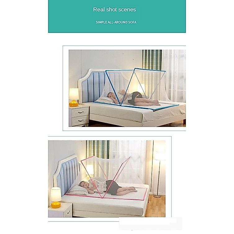 Kelambu Persegi Lipat / Kelambu Kamar Tidur Praktis Anak Dewasa