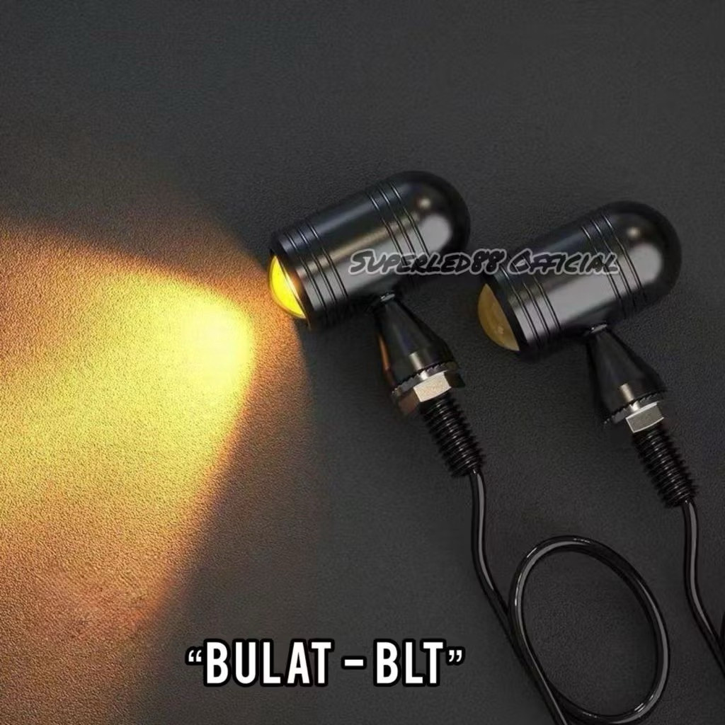 PROMO LAMPU SEN MINI DRAG SEIN RITTING DRAG SEN KUNING FULL CNC ALUMINIUM IMPORT SEN RITING BULAT PA