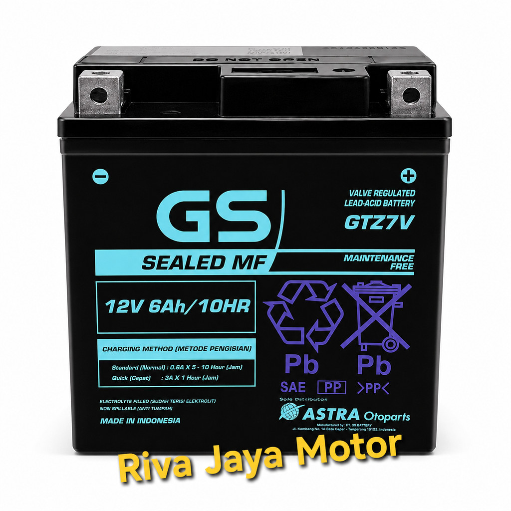 Aki Accu Kering Gtz7s Satria Fu Cb150r Sonic Cbr150r Original Gs Astra