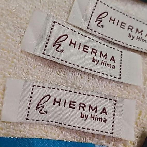 Label Woven Damask