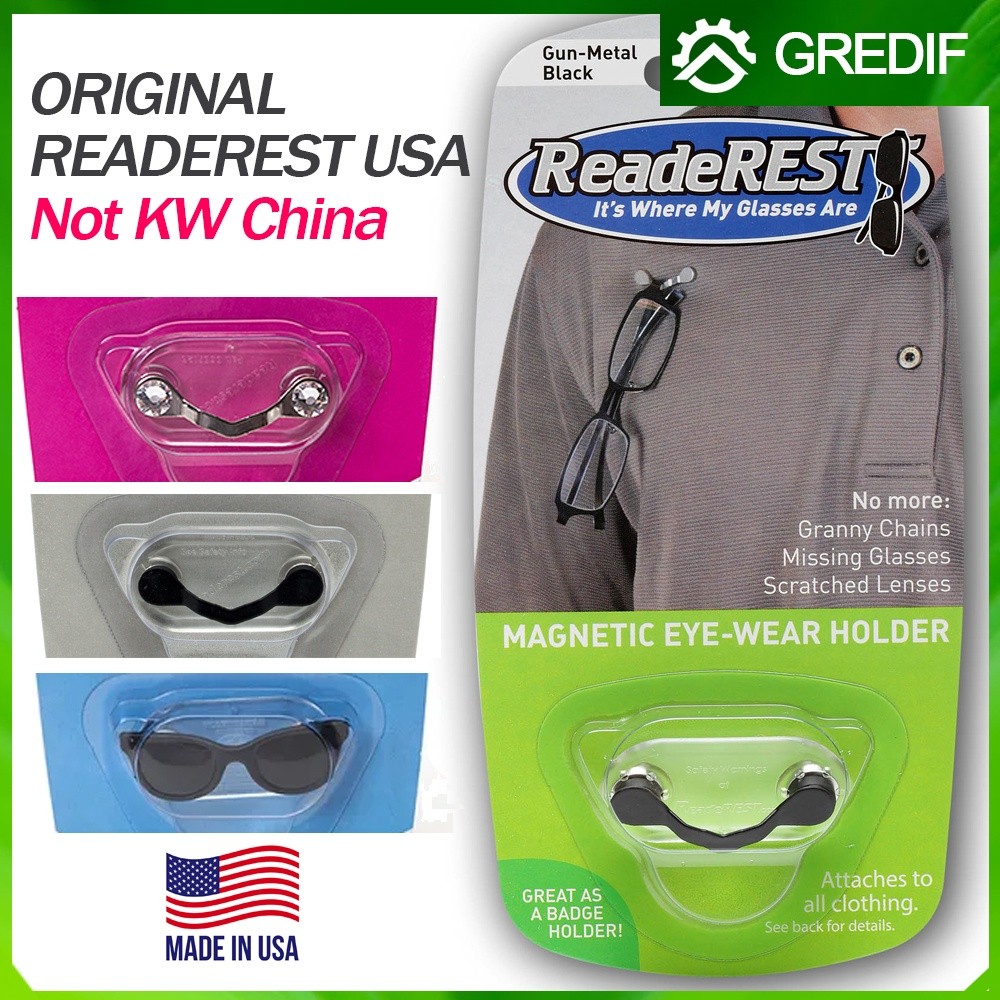 Readerest Eyewear Magnetic Holder - Pin Magnet Tempat Kacamata Bros Pakaian Earphone