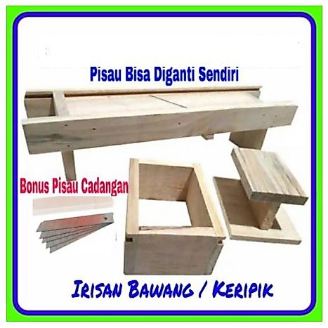 Peralatan Alat Masak Pasah Kayu Pengiris Pemotong Keripik Bawang Cabe Buah