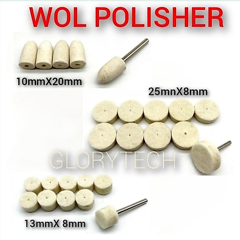 Mata Bor Kain / Mata Tuner Kain / Mini Drill Wol Poles / Mata Bor poles 25MM