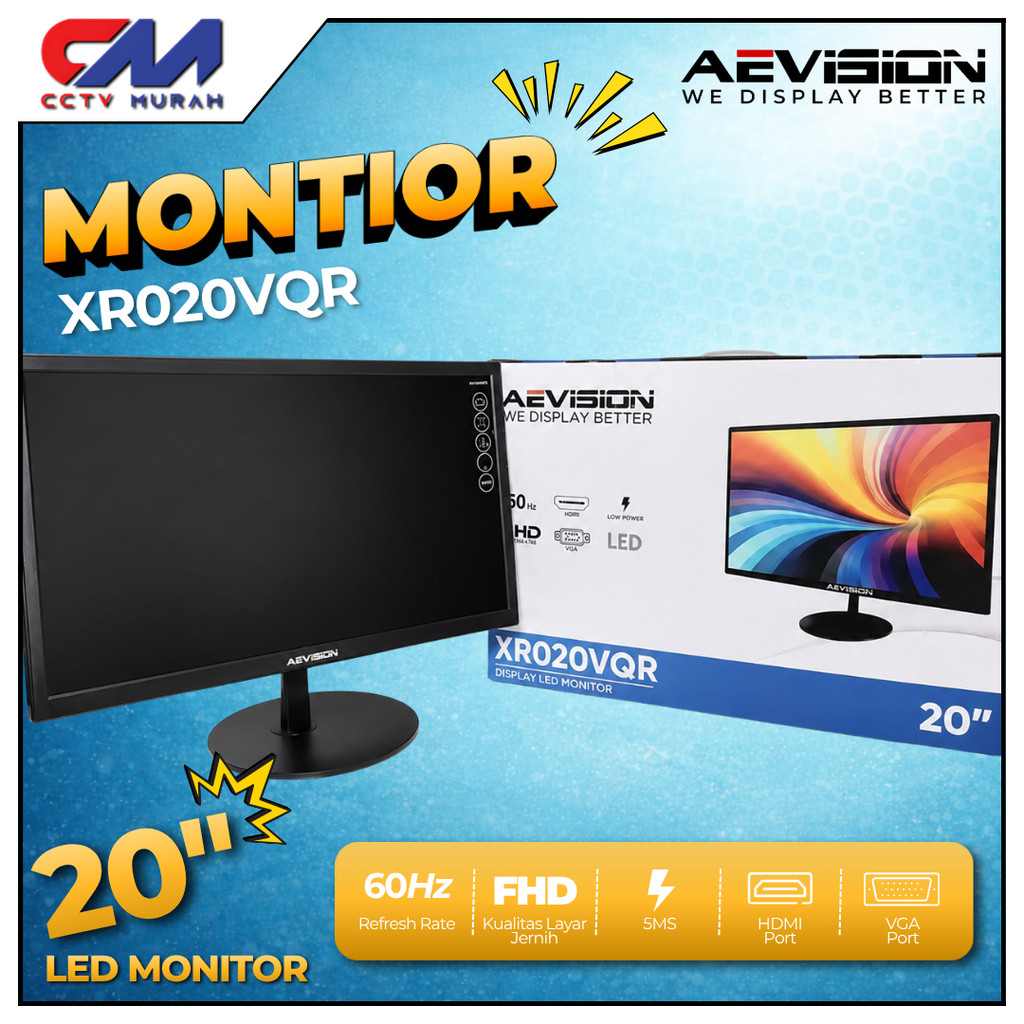 MONITOR LED AEVISION 20 inch || MONITOR CCTV DAN PC || MONITOR 19 inch AEVISION