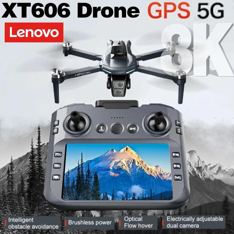 Drone Profesional Lenovo XT606 Kamera 8K HD 5G GPS WIFI FPV Drone Layar 45 Inci Penghindar Rintangan