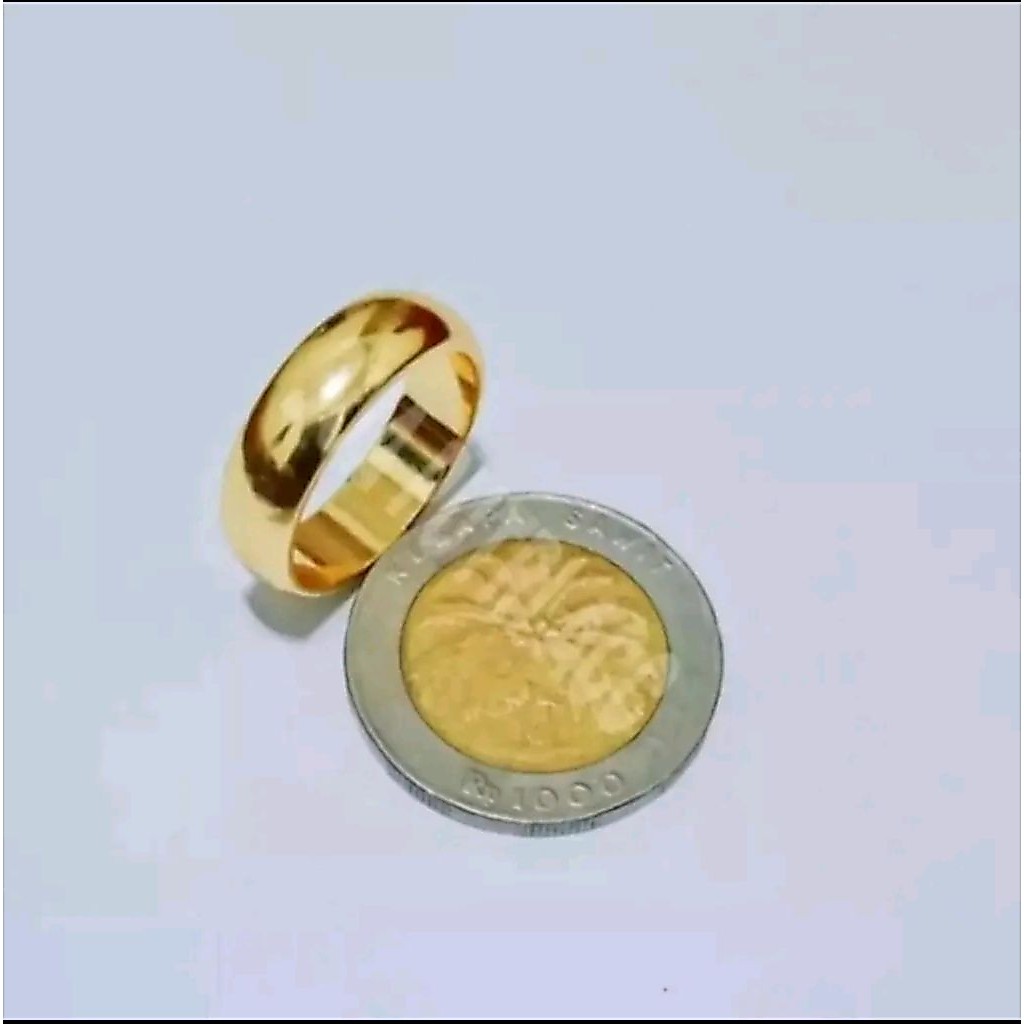 cincin koin logam polos