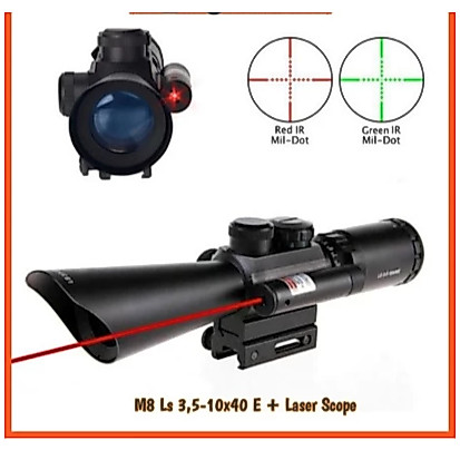 Telescope M8 Ls 3,5-10x40 E + Laser Merah