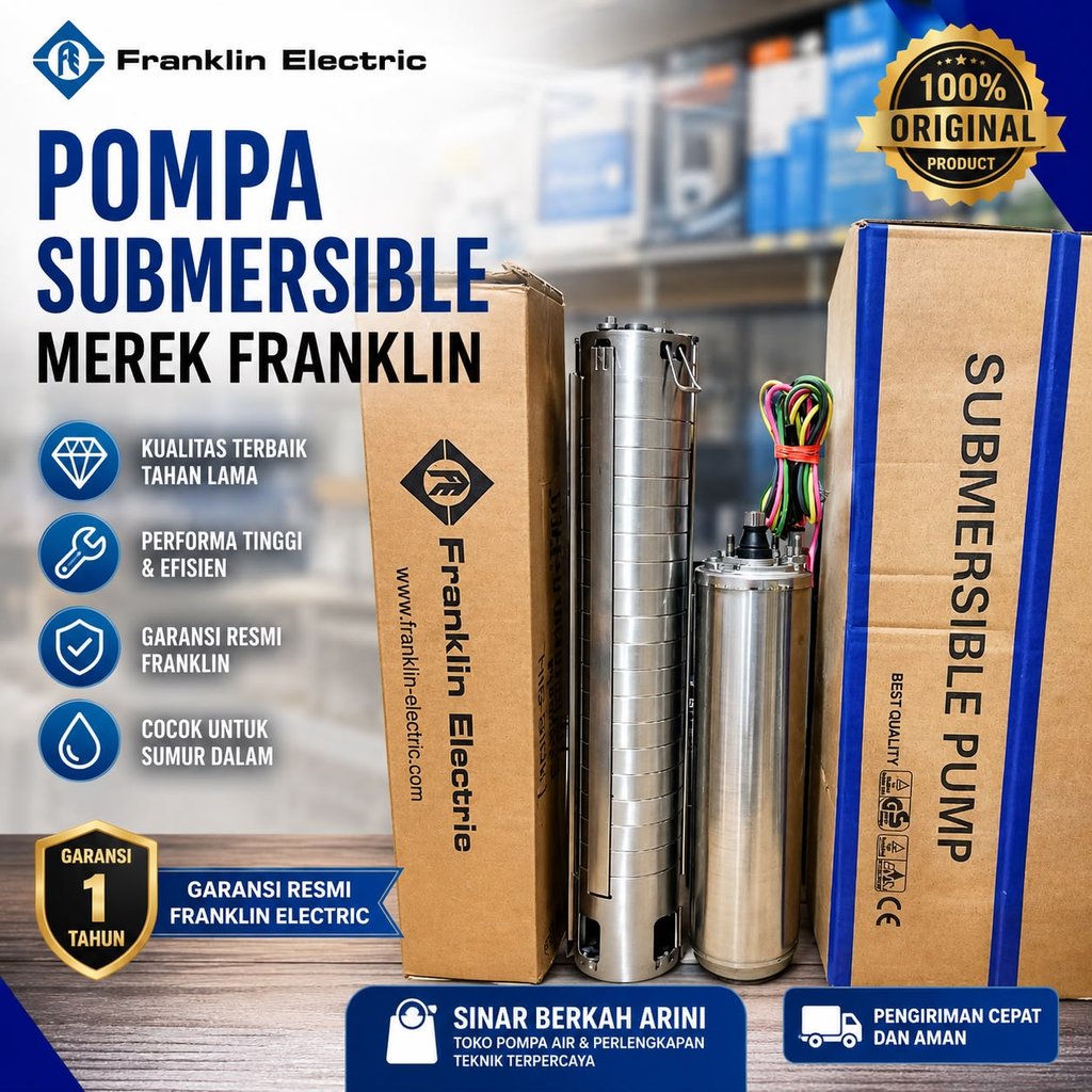 POMPA SATELIT FRANKLIN 3HP 1PHASE 4SP14/7 SUBMERSIBLE PUMP FRANKLIN