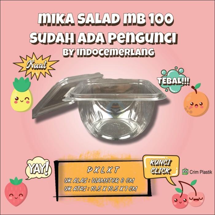 (DUS) TRAY MIKA SALAD BUAH POTONG MB 100 KAPASITAS 500 ML
