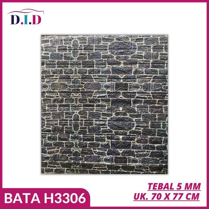 Crown Star - WALLPAPER 3D FOAM BATA MOTIF BATU ALAM (TEBAL 5 MM) 70X77 CM FOAM BATA MOTIF BATU ALAM 