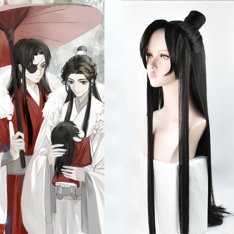 LOL-93 wig drama tradisional cina panjang ancient style shen qingqiu cosplay rambut palsu karakter a