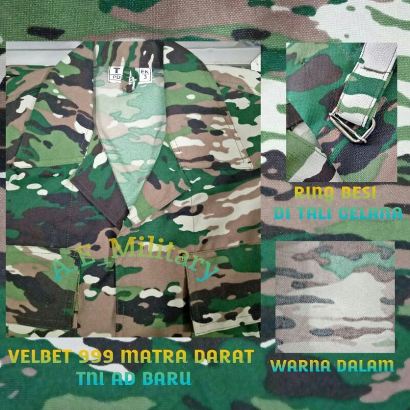 Velbet 999 loreng Matra Darat Baru | TNI AD | limited Edition - loreng  MULTI TNI-AD
