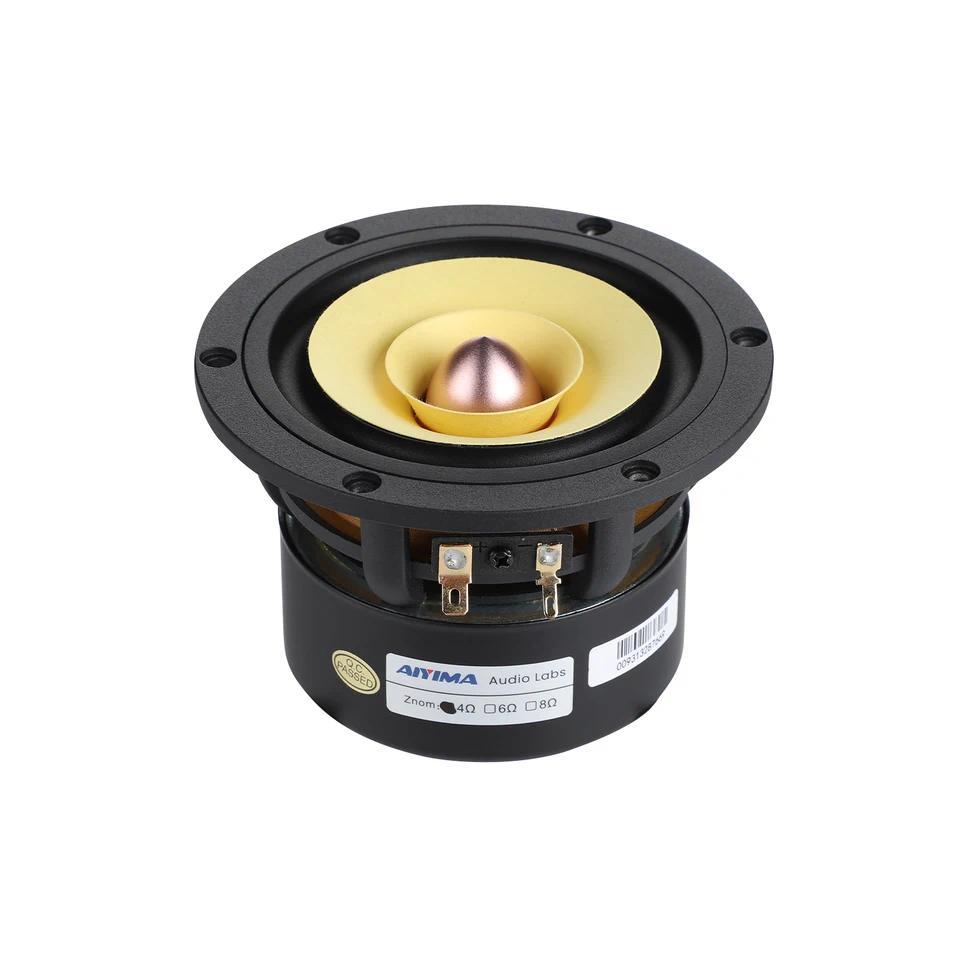AIYIMA 1Pcs 4 Inch Full Range Speaker Unit 4 8 Ohm 25W Speaker Tweeter Woofer Aluminum Bullet Auo Ho