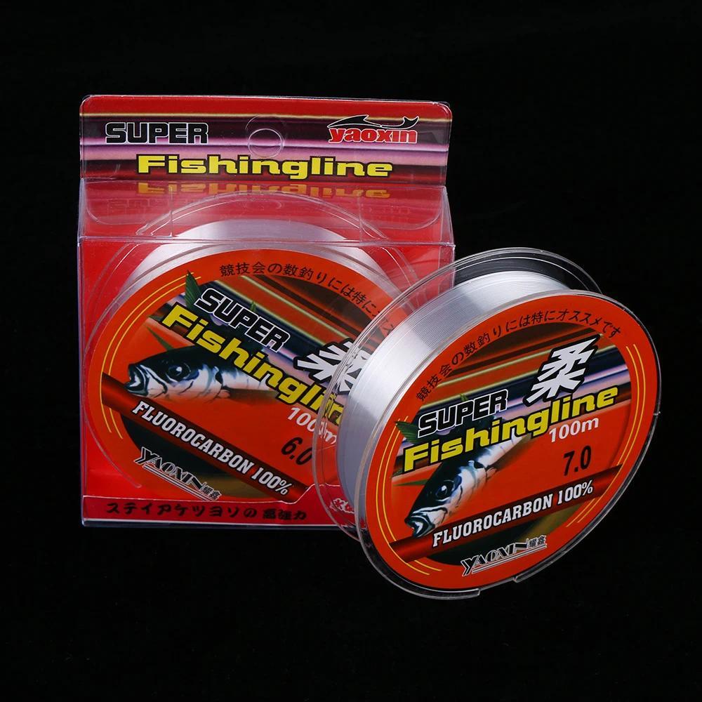100M Nylon Fishing Line Super Strong Fishing Fish Fluorocarbon Coated Invisible FishLine Carp Monofi