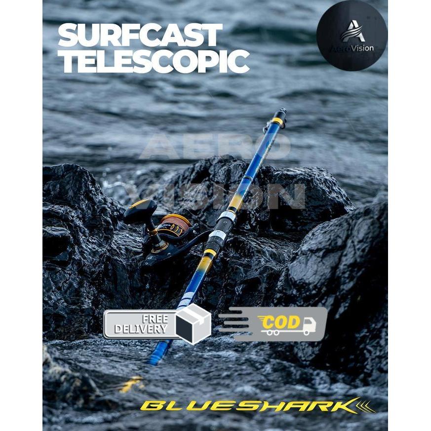 Joran Surf Laut Daido Blue Shark 360 390 420 Carbon Ring Fuji - 360