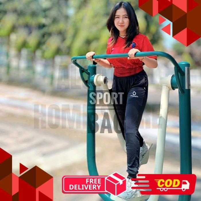 Celana Joger - Jogger Pants Sport Pria & Wanita Logo Bordir Ortus Putih - -, -