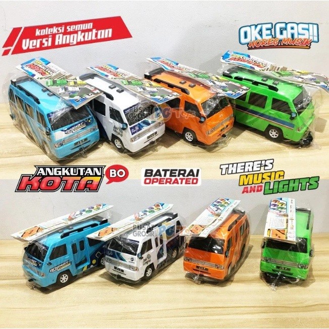 KIOSLAKU - JSPM01  Mainan Miniatur Mobil Angkot Musik /  Mainan Mobil Angkutan Kota Musik / Mainan M