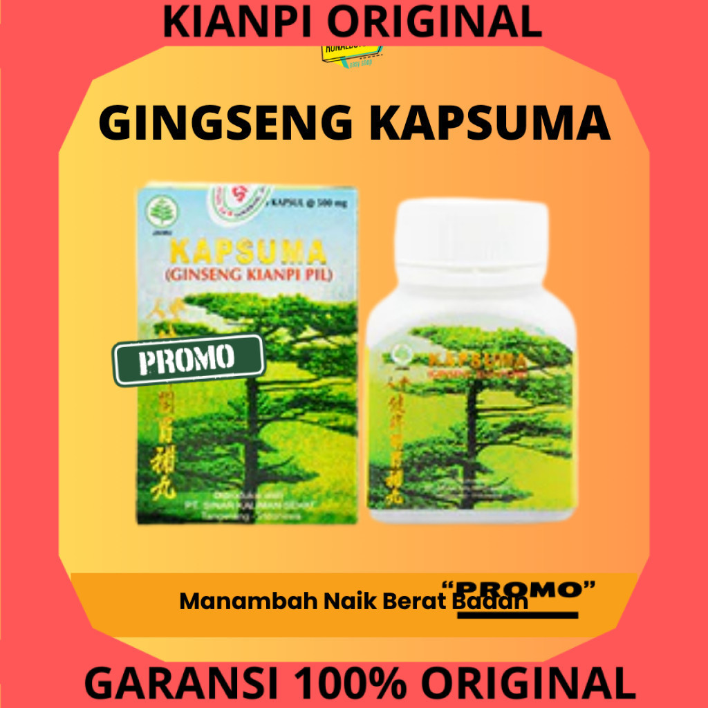 Paling Banyak Dicari - ( PIL ASLI KIANPI ) Kapsuma Penggemuk Badan Herbal Original | Ginseng Kiann P
