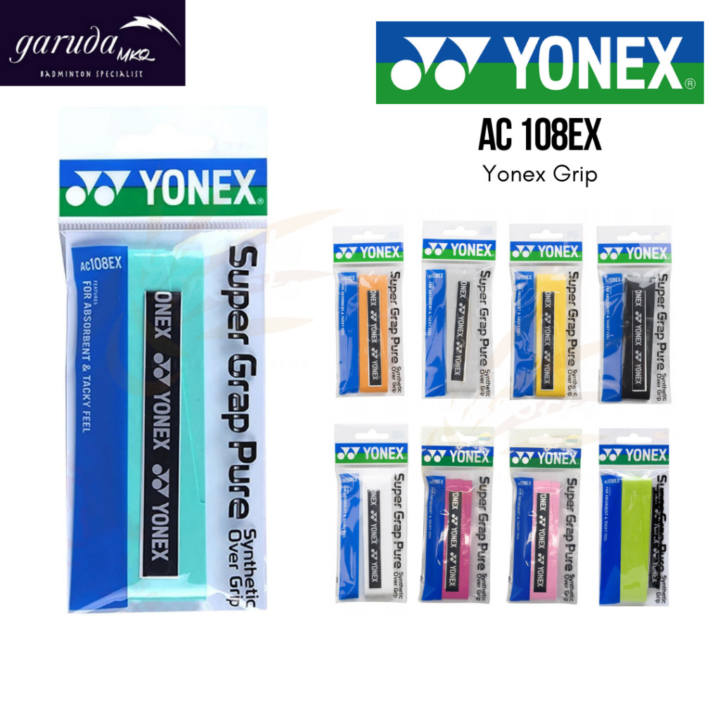 GRIP BADMINTON YONEX AC 108EX GRIP RAKET YONEX AC 108 EX / GRIP KARET / GRIP TENIS / GRIP BULU TANGK
