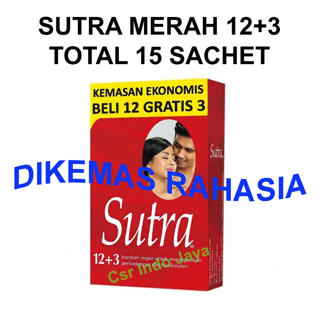 ~Scoups Sutra Merah Classic Isi 12+3 Sachet / Kondom Original Anti Bocor Standar Internasional