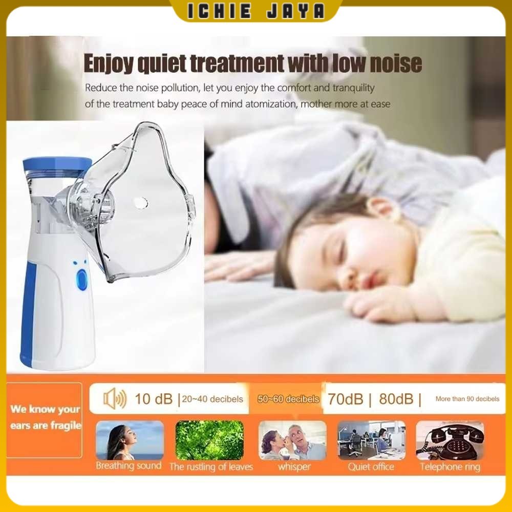 Nebulizer Inhaler Portable Alat Uap Asma Sesak Napas Anak Dewasa Rechargeable