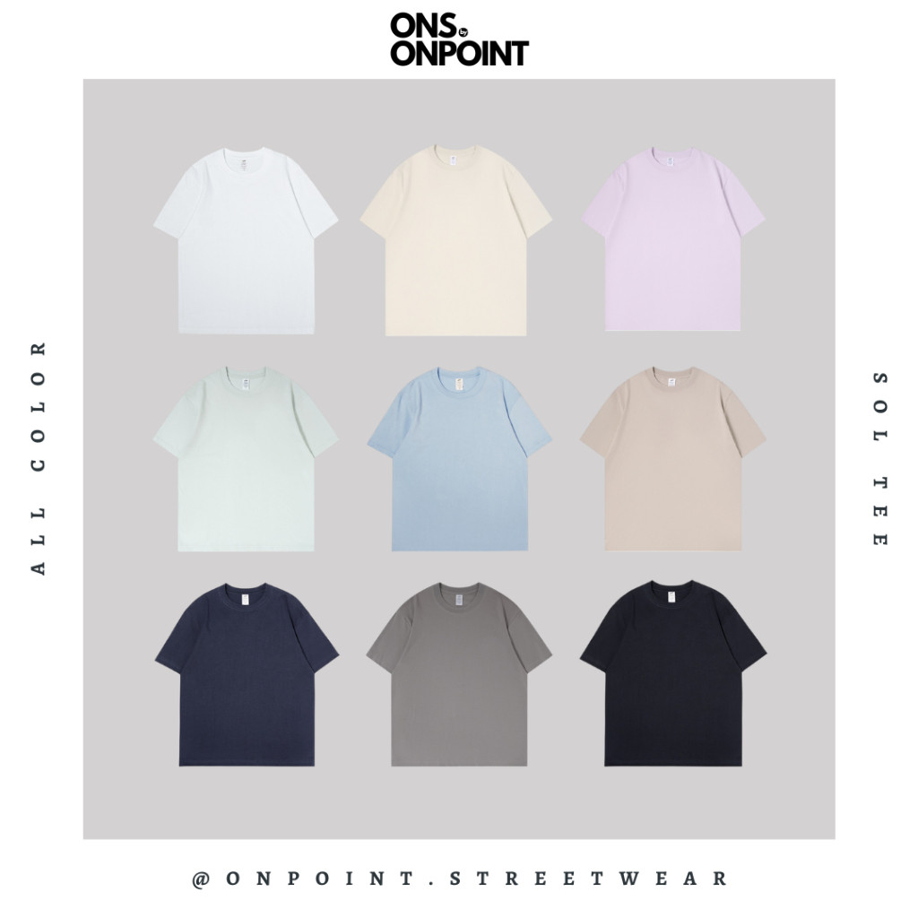[ONS BY ONPOINT] Sol Tee - plain T shirt pria wanita kualitas premium korea kaos polos pria cotton c
