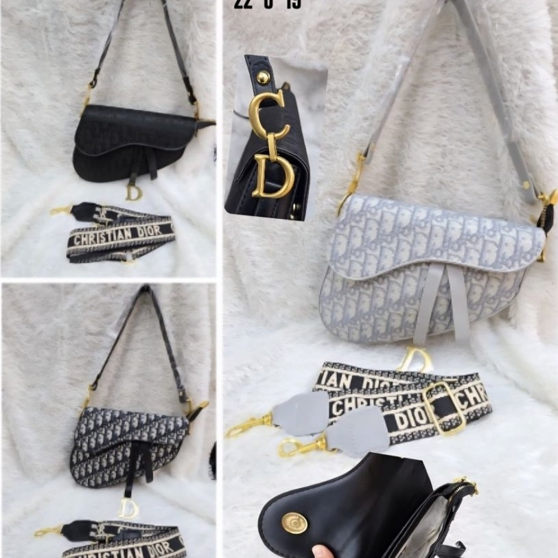 Tas Import Wanita - Tas Sedel Tidak Embos Kanvas D02