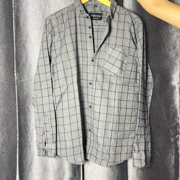 PRELOVED kemeja flanel panjang abu abu