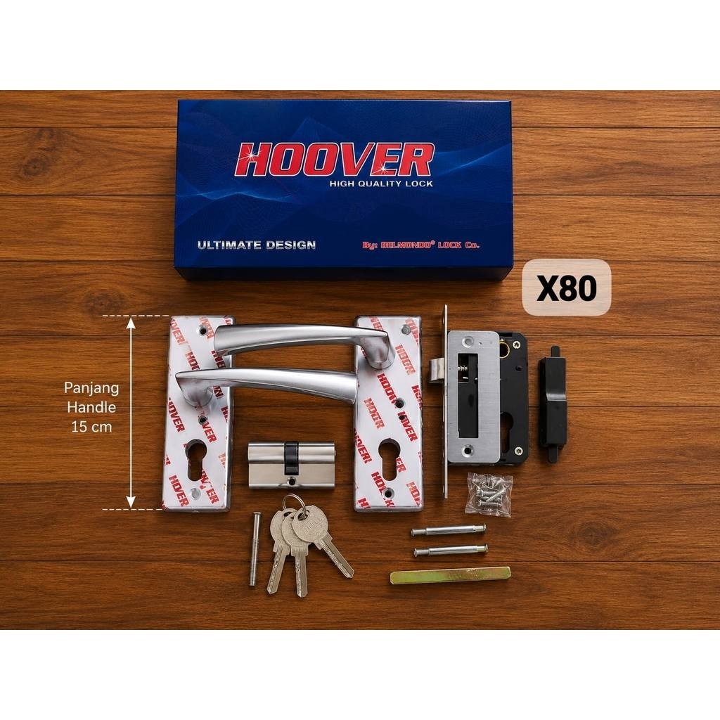 Handle pintu set ukuran kecil 15cm/kunci pintu rumah,gagang Kerucut  HOOVER X80
