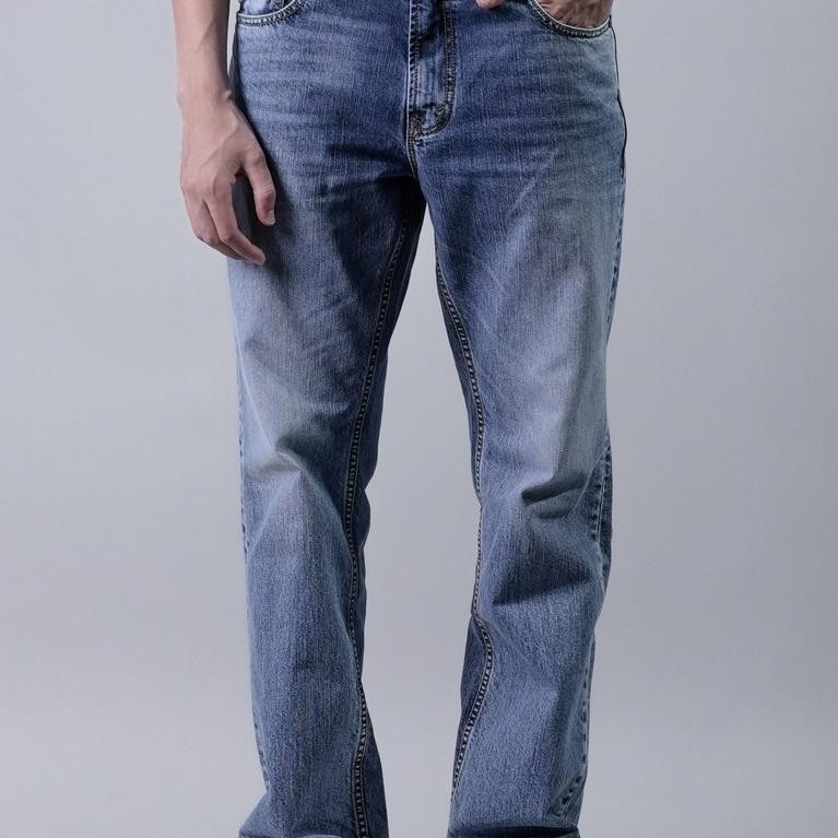 Lois Original Celana Jeans Panjang Pria Lois Straight Cut BFS2501E Celana Jeans Lois Pria Biru Teran