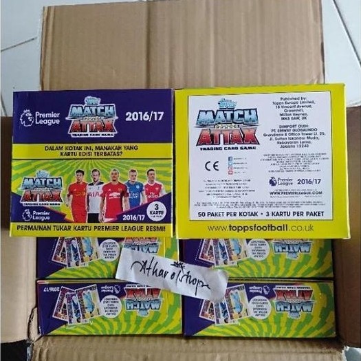 Premium Trading Card Game 1 Box Match Attax 2016 / 2017 Original Topps Original