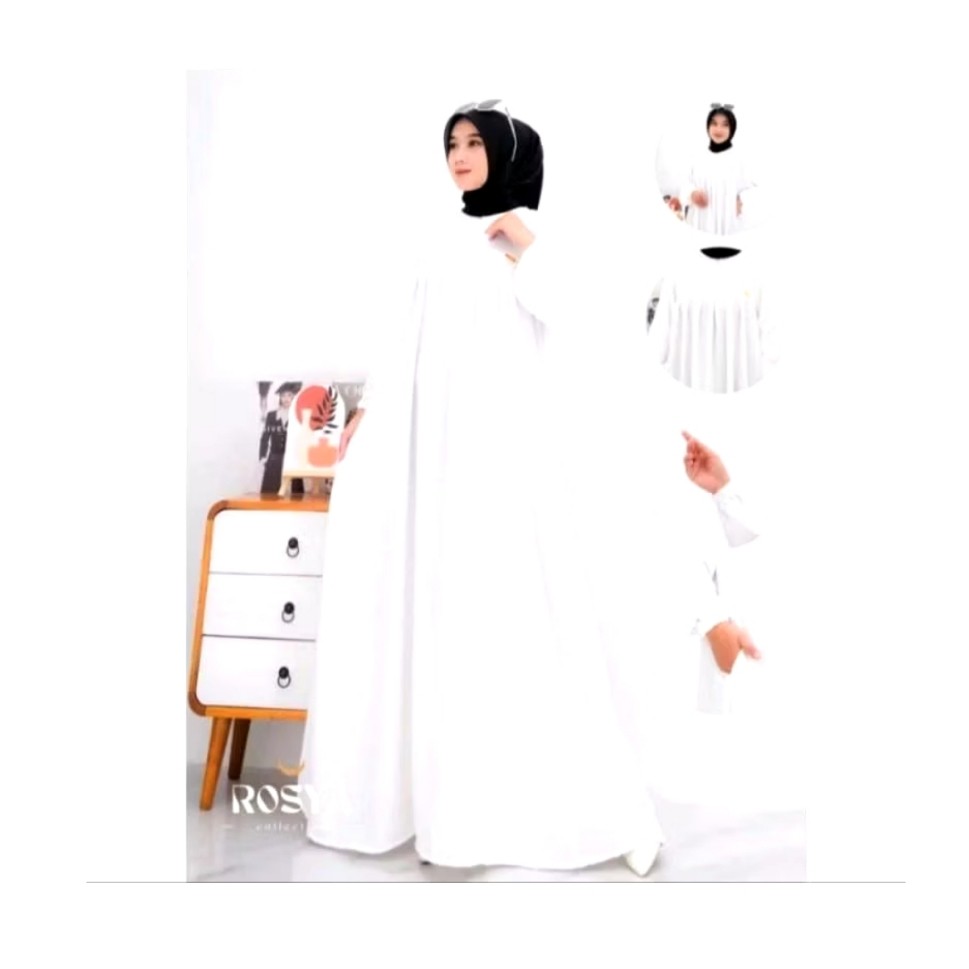 Tania Gamis Dress Crincle Premium Super Jumbo LD 140 LD 150