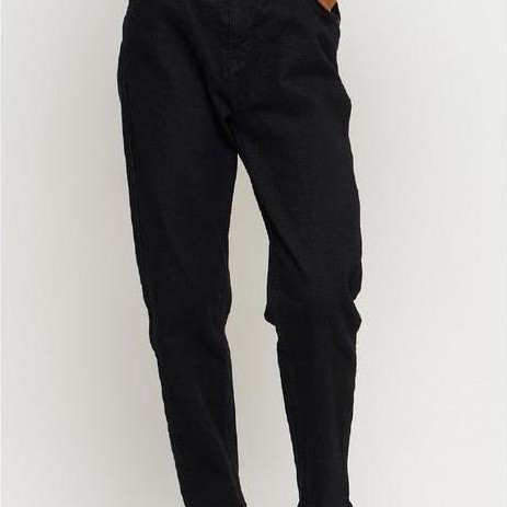 Emba Ladies - Zora Celana Panjang Jeans Wanita Warna Jet Black