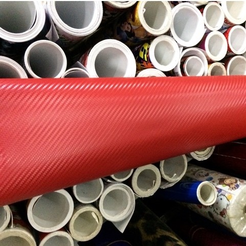 Stiker Skotlet Carbon Merah Profix 45cm Lentur