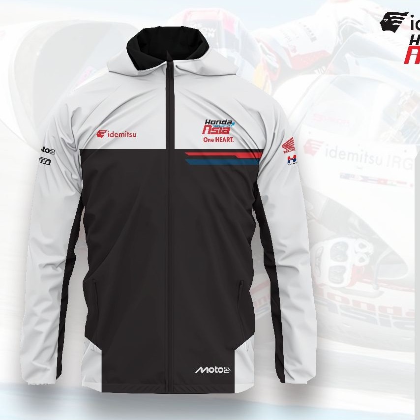Jaket honda asia Motor Waterproof Livery Veda ega Pratama Moto3 Full Printing