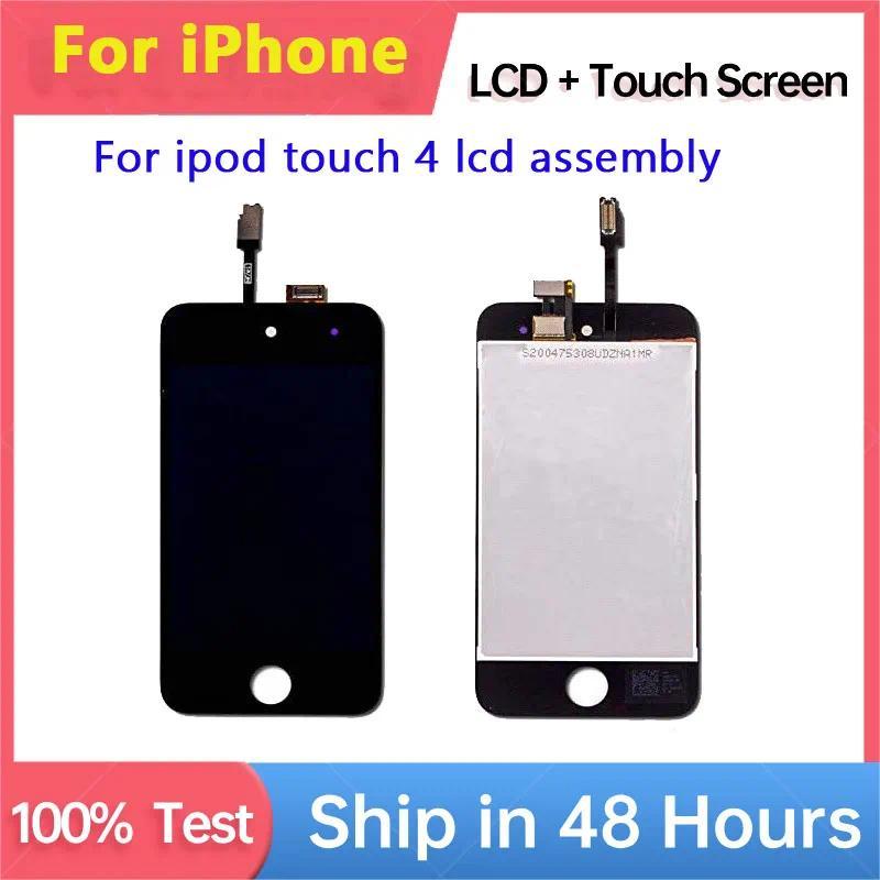 For iPod Touch 4 Gen Black White LCD splay gitizer Glass Touch Screen Assembly Repair Part