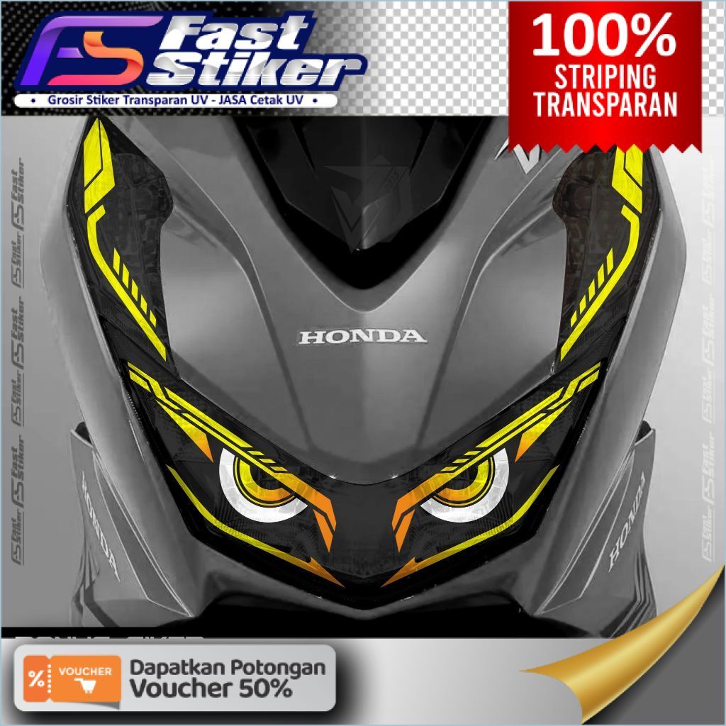 Sticker Variasi Lampu Alis Motor BEAT DELUXE-STREET 2020-2023