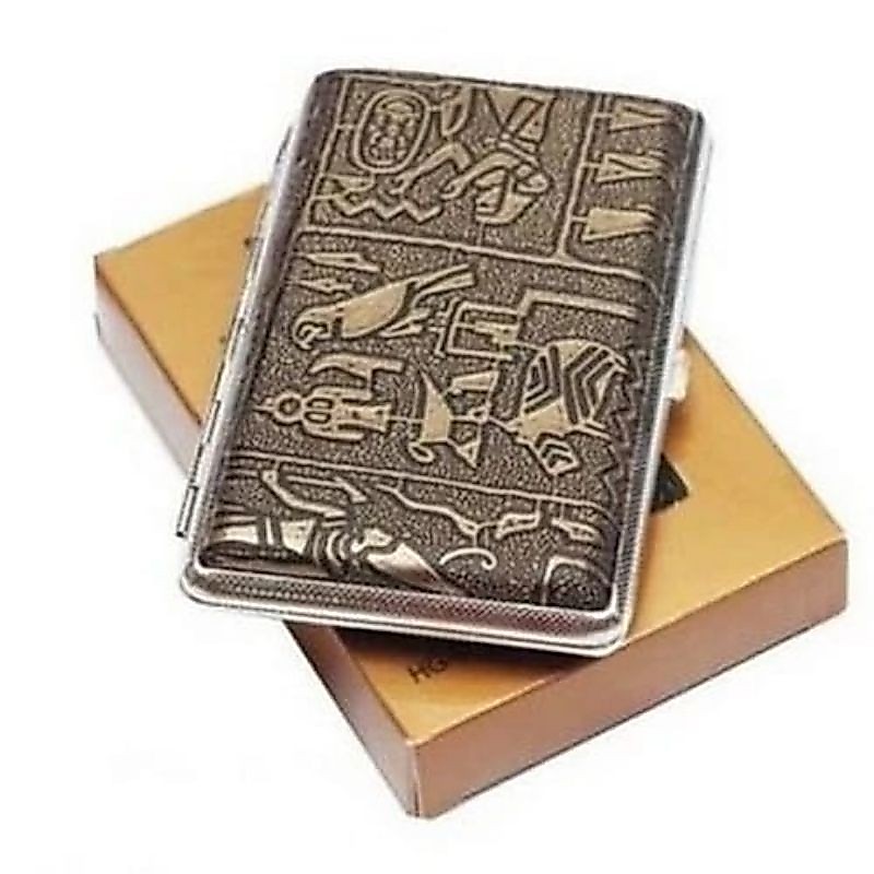Kotak Penyimpanan Rokok Kaleng Elegan Motif