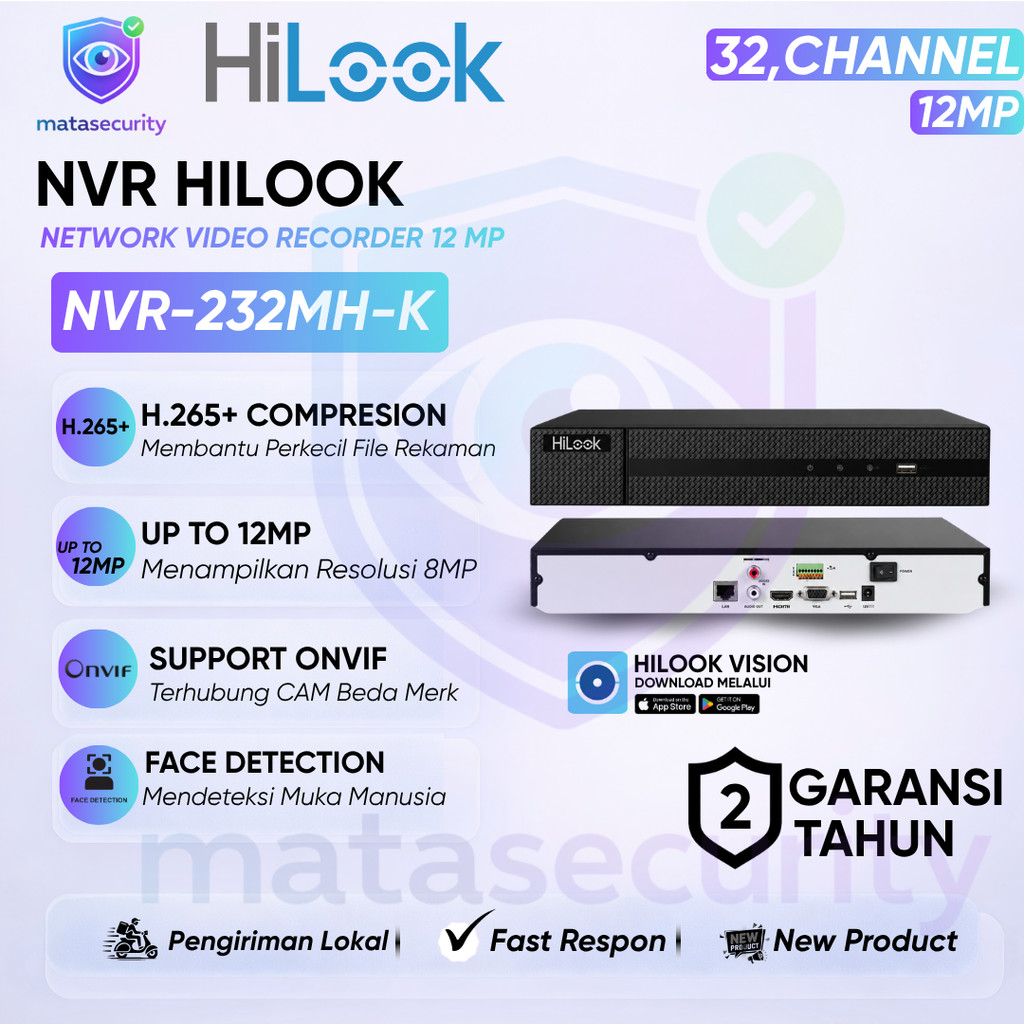 NVR 32 CHANNEL HILOOK NVR-232MH-K NVR 32CH HILOOK 12MP