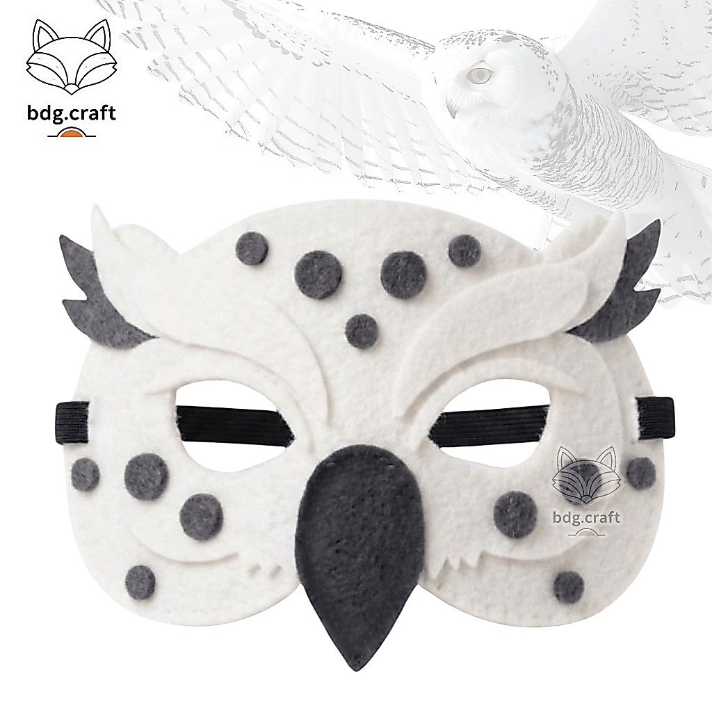 Cosplay mask Snowy owl